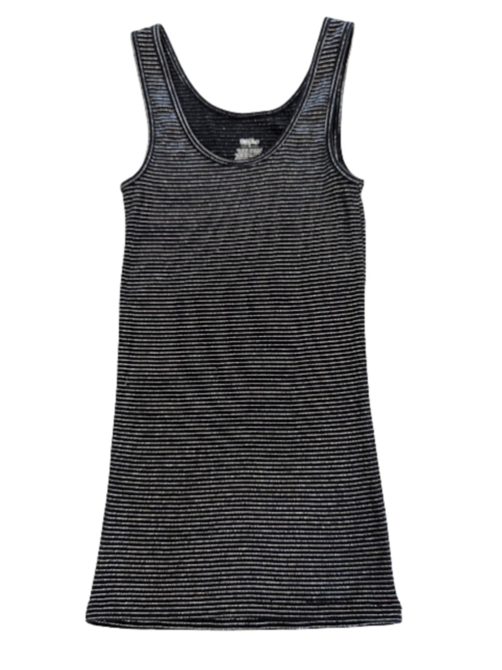 Metallic Striped Ribbed Tank Top XS Y2K Coquette Fairy Grunge Shimmer